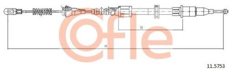 Трос стояночного гальма cofle 11.5753