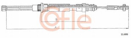 Трос стояночного гальма cofle 11.606