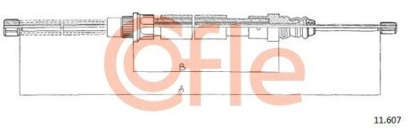 Трос стояночного гальма cofle 11.607