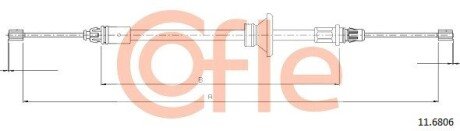 Трос стояночного гальма cofle 11.6806 на Опель Виваро