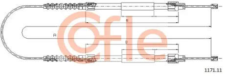Трос стояночного гальма cofle 117111