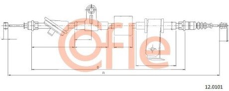 Трос стояночного гальма cofle 12.0101