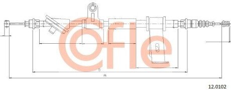 Трос стояночного гальма cofle 12.0102