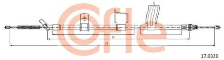 Трос стояночного гальма cofle 17.0330 на Ниссан Х (икс) трейл т31