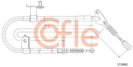 Трос стояночного гальма cofle 17.0682