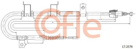 Трос стояночного гальма cofle 17.2576