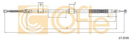 Трос стояночного гальма cofle 17.3530