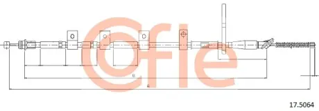 Трос стояночного гальма cofle 175064