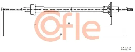 Тросик сцепления cofle 102412 Форд Эскорт
