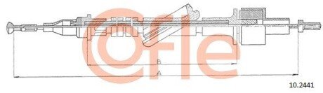 Тросик сцепления cofle 10.2441