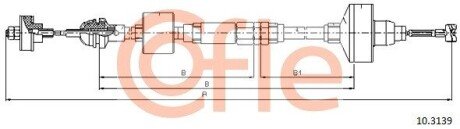 Тросик сцепления cofle 103139