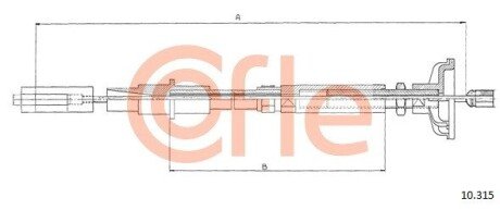 Тросик сцепления cofle 10.315 на Фольксваген Кадди