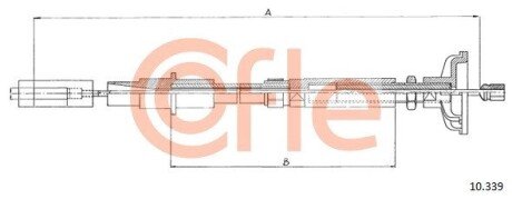 Трос зчеплення cofle 10.339 на Фольксваген Гольф 3