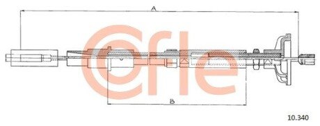 Трос зчеплення cofle 10.340 на Фольксваген Гольф 2