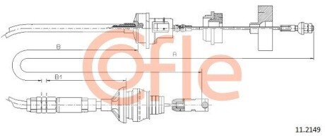 Трос зчеплення cofle 11.2149 на Ситроен Ксара