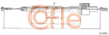 Тросик сцепления cofle 112321
