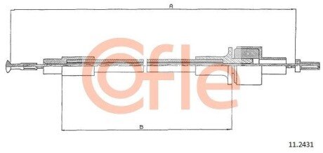 Тросик сцепления cofle 11.2431 на Форд Сиерра