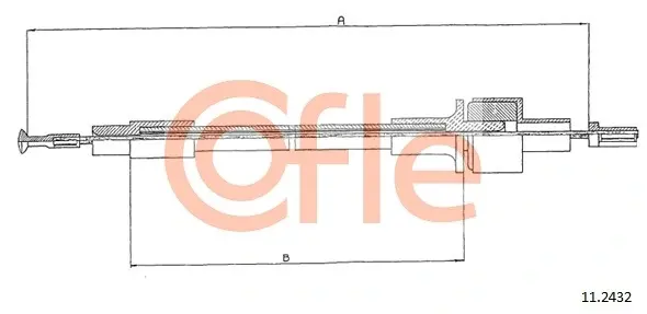 Тросик сцепления cofle 112432