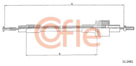 Тросик сцепления cofle 11.2481 на Форд Сиерра