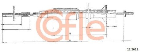 Трос зчеплення cofle 11.2611 на Опель Омега а