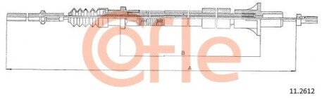 Трос зчеплення cofle 11.2612 на Опель Омега а