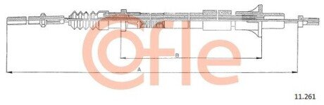 Трос зчеплення cofle 11.261 на Опель Омега а