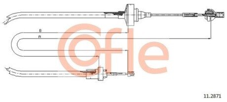 Трос зчеплення cofle 11.2871 на Рено 19