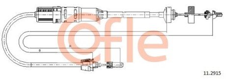 Трос зчеплення cofle 11.2915 на Рено Espace