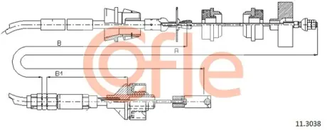 Трос зчеплення cofle 113038 Пежо 306