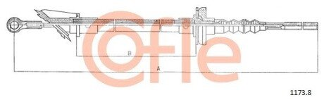 Трос зчеплення cofle 1172.1 на Фиат Дукато