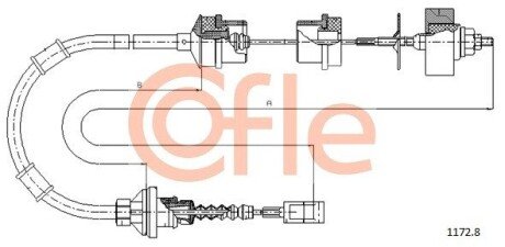 Тросик сцепления cofle 1172.8 на Фиат Дукато 230