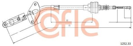 Трос зчеплення cofle 1252.33 на Фиат Фиорино