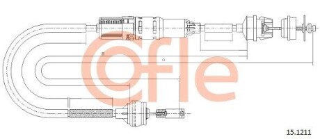 Трос зчеплення cofle 15.1211 на Ситроен Ксара