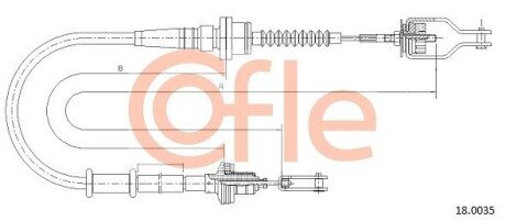 Тросик сцепления cofle 18.0035 на Ниссан Almera n15