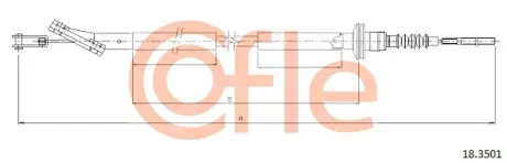 Тросик сцепления cofle 183501 Chevrolet