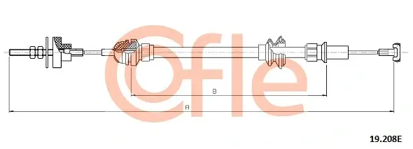 Тросик сцепления cofle 19208E