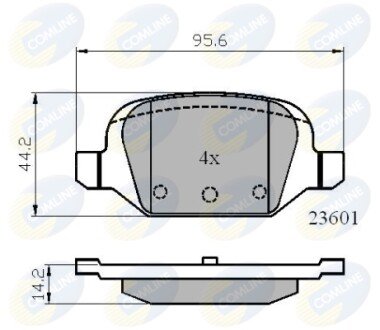 Колодки ручного (стоячого) гальма comline CBP01026