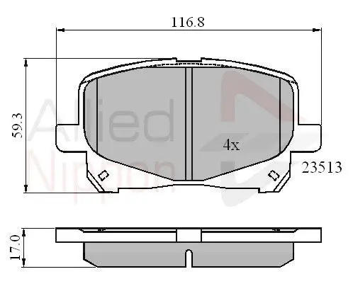 Тормозные колодки COMLINE ADB0904
