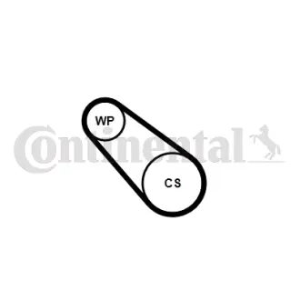 Комплект ремня грм + помпа continental 3PK576ELASTWP1