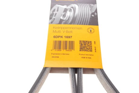 Привідний ремінь генератора continental 6DPK1697