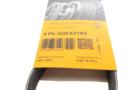 Привідний ремінь генератора continental 6PK1020EXTRA