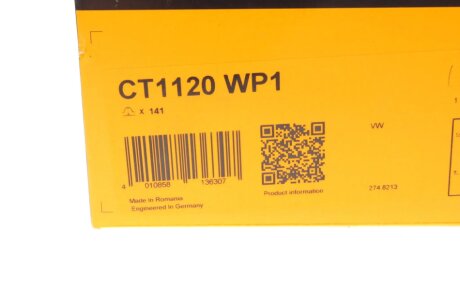 Комплект (ремінь+ролик+помпа) continental CT1120WP1