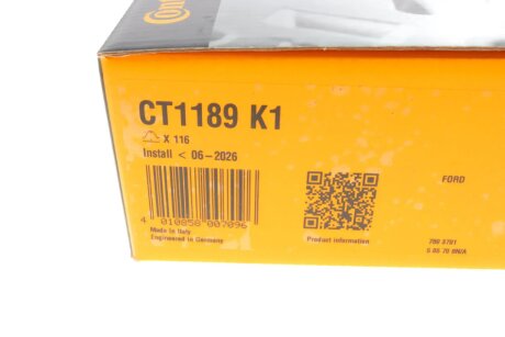 Комплект ГРМ (ремінь + ролик) continental CT1189K1