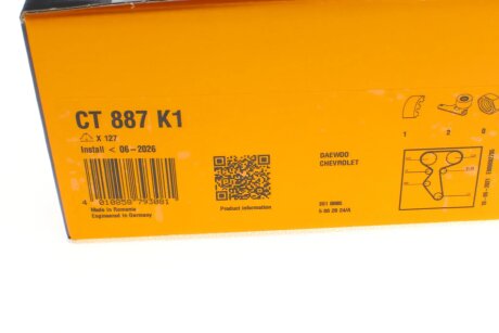 Комплект ремня ГРМ Conti Lanos/Aveo 1.6 continental CT887K1