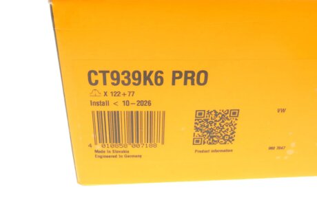 Комплект (ремінь+ролики) continental CT939K6PRO