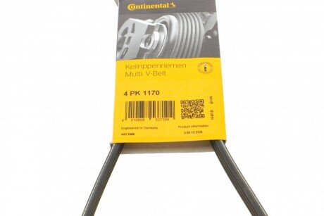 Привідний ремінь генератора continental 4PK1170