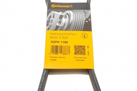 Приводной ремень генератора continental 6DPK1188