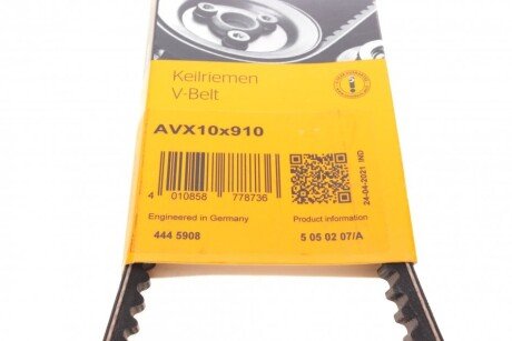 Приводной ремень генератора continental AVX10X910