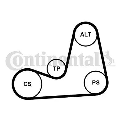 Комплект ГРМ Continental 5PK1110K2 (фото 1)