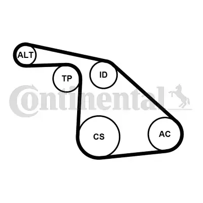 Комплект ГРМ continental 6PK1038K1
